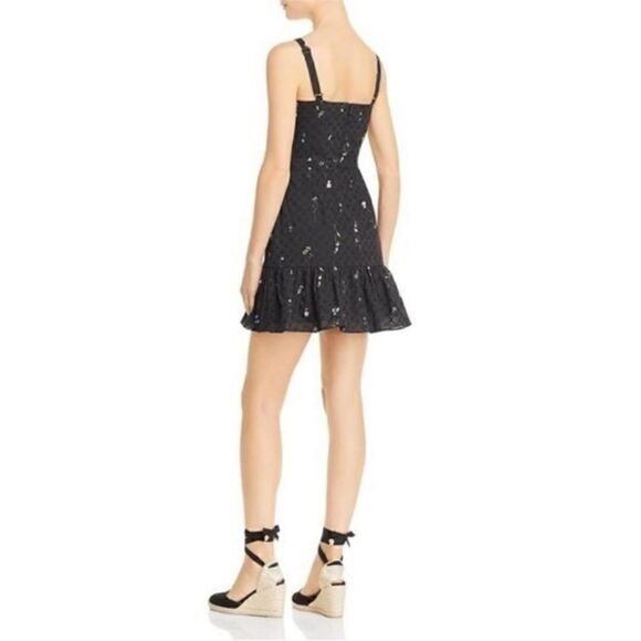 NWT Parker Fawn Eyelet Floral Print Mini Dress - Picture 3 of 11